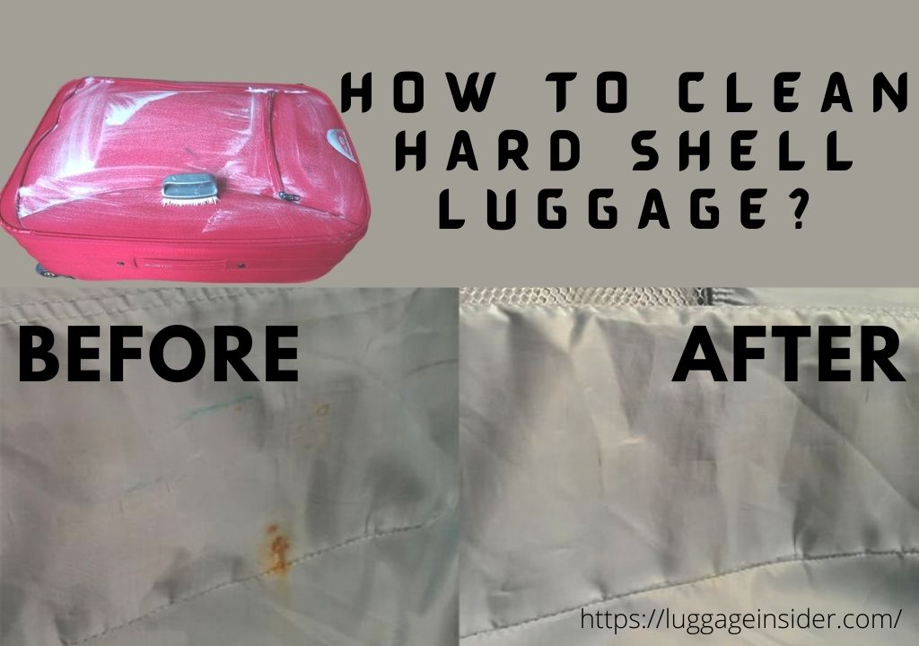 clean hard shell luggage